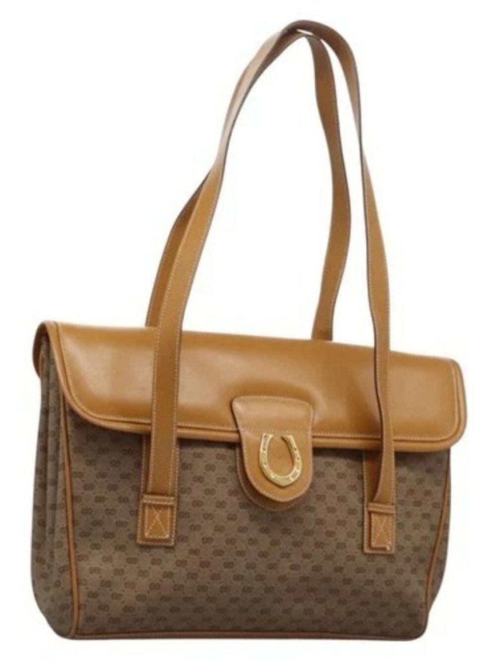 GUCCI Micro GG Supreme Shoulder Bag PVC Beige Gold 001 115 1199 Auth ep7488 - Picture 1 of 16